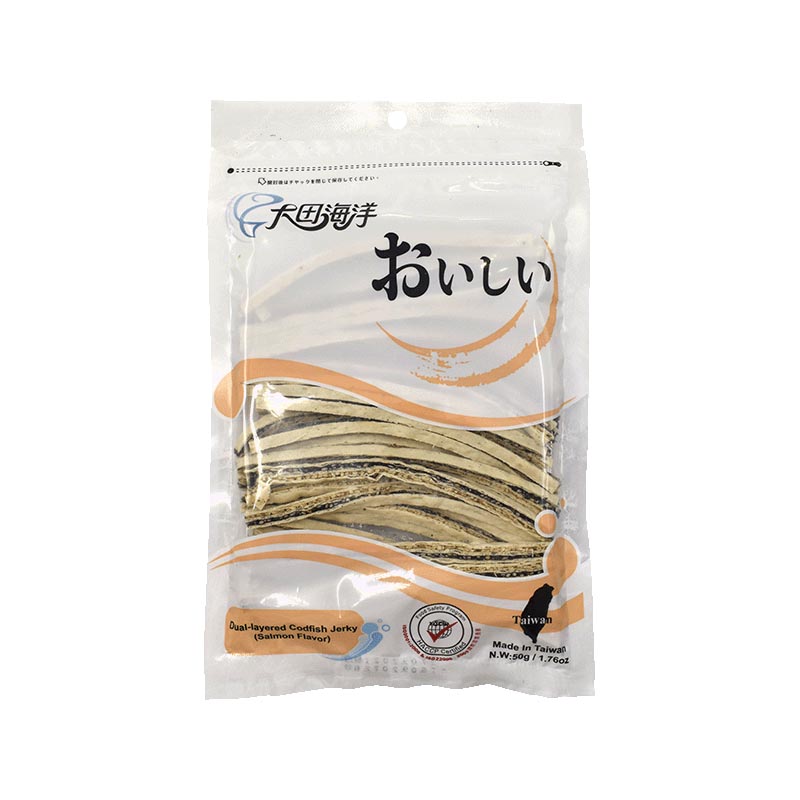 Dual - Layered Black and White Sesame Codfish Jerky